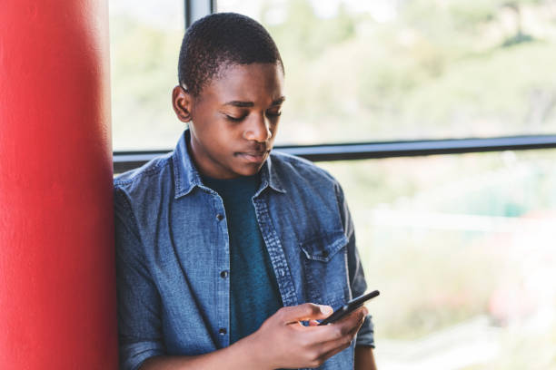 student using phone