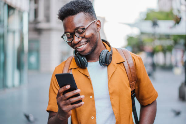 student using phone